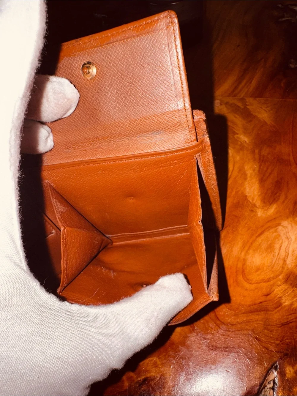 men’s monogram, canvas, leather, wallet, bifold vintage 1994 Spain